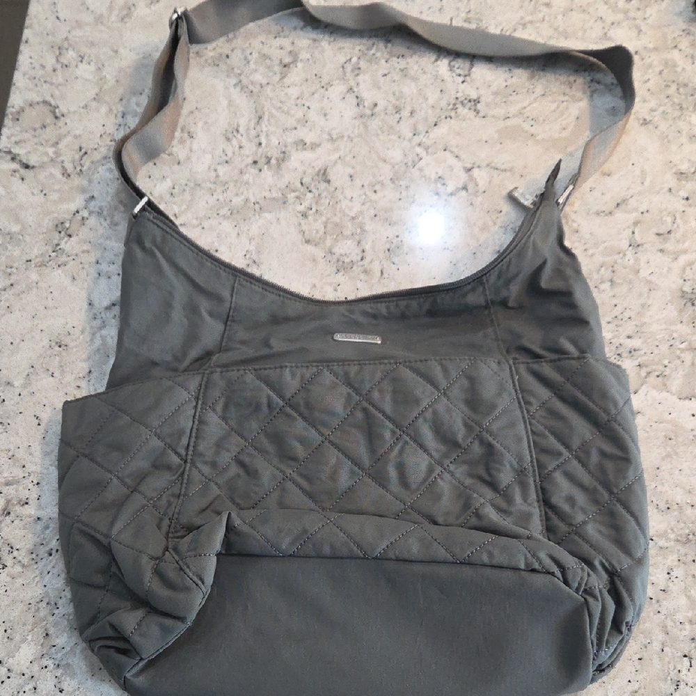 Baggallini Gray Quilted Shoulder Bag
